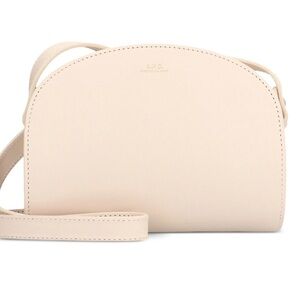 A.P.C. Cream Crossbody Bag with Gold Chain